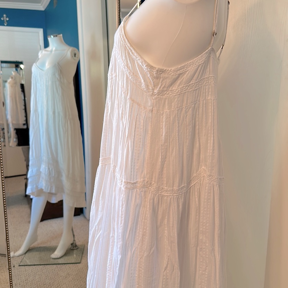 End of Summer Dress Sale - White Lace Boho Midi Dress